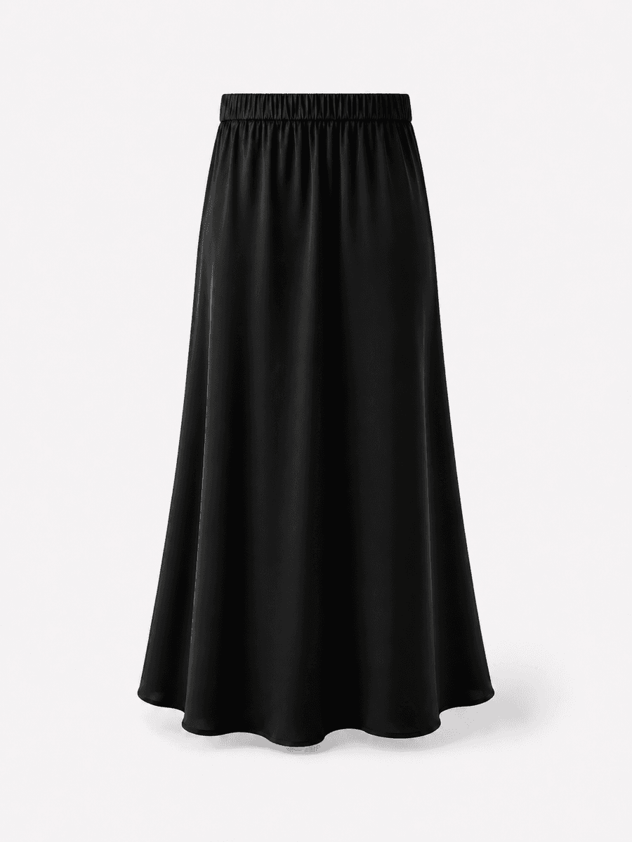 Amuse Silkeskjørt Margit 198BlackAW26