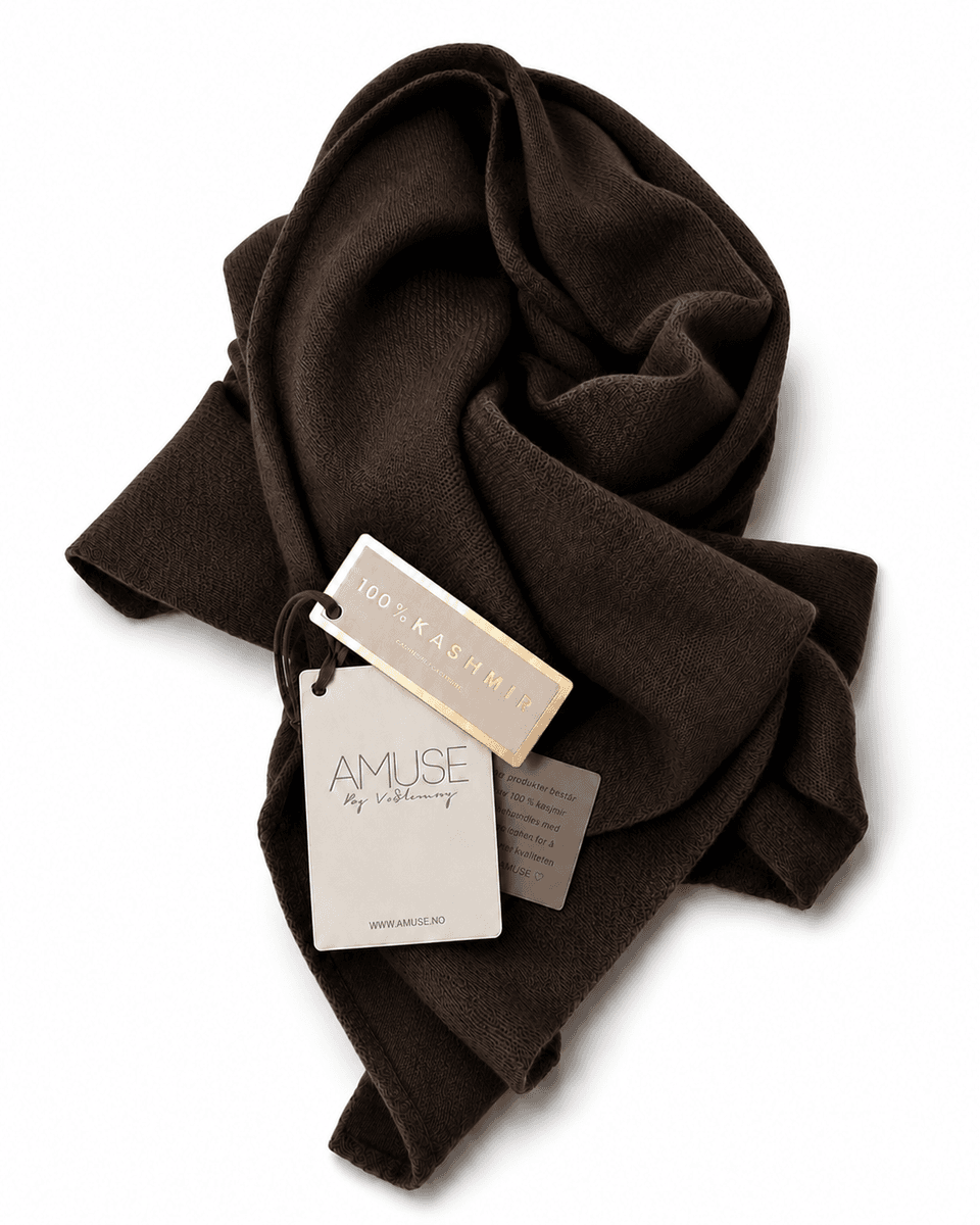 Amuse Knitted Scarf Sia 110BrownAW26