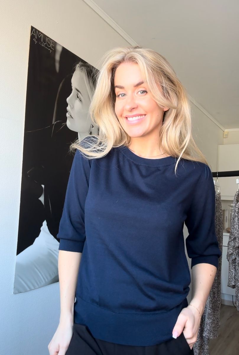 Amuse Evening Sweater 947NavySS26-2