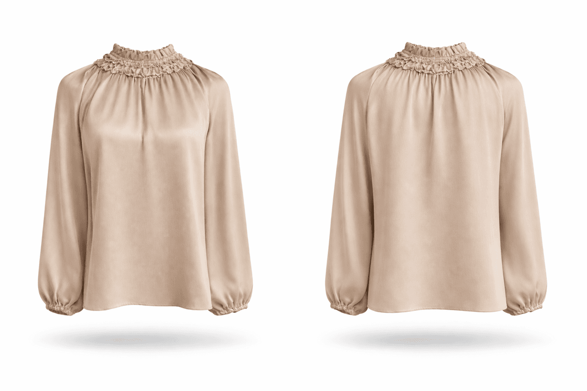 Amuse Silkebluse Mariann 104ChampagneAW26