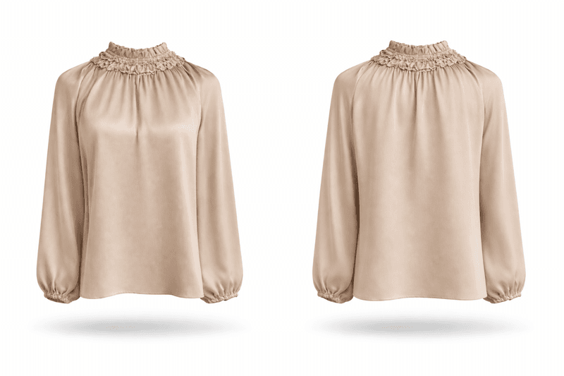 Amuse Silkebluse Mariann 104ChampagneAW26