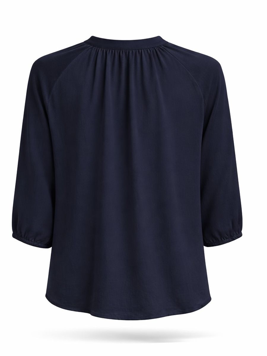 Amuse Silkebluse Klara 947NavySS26-2