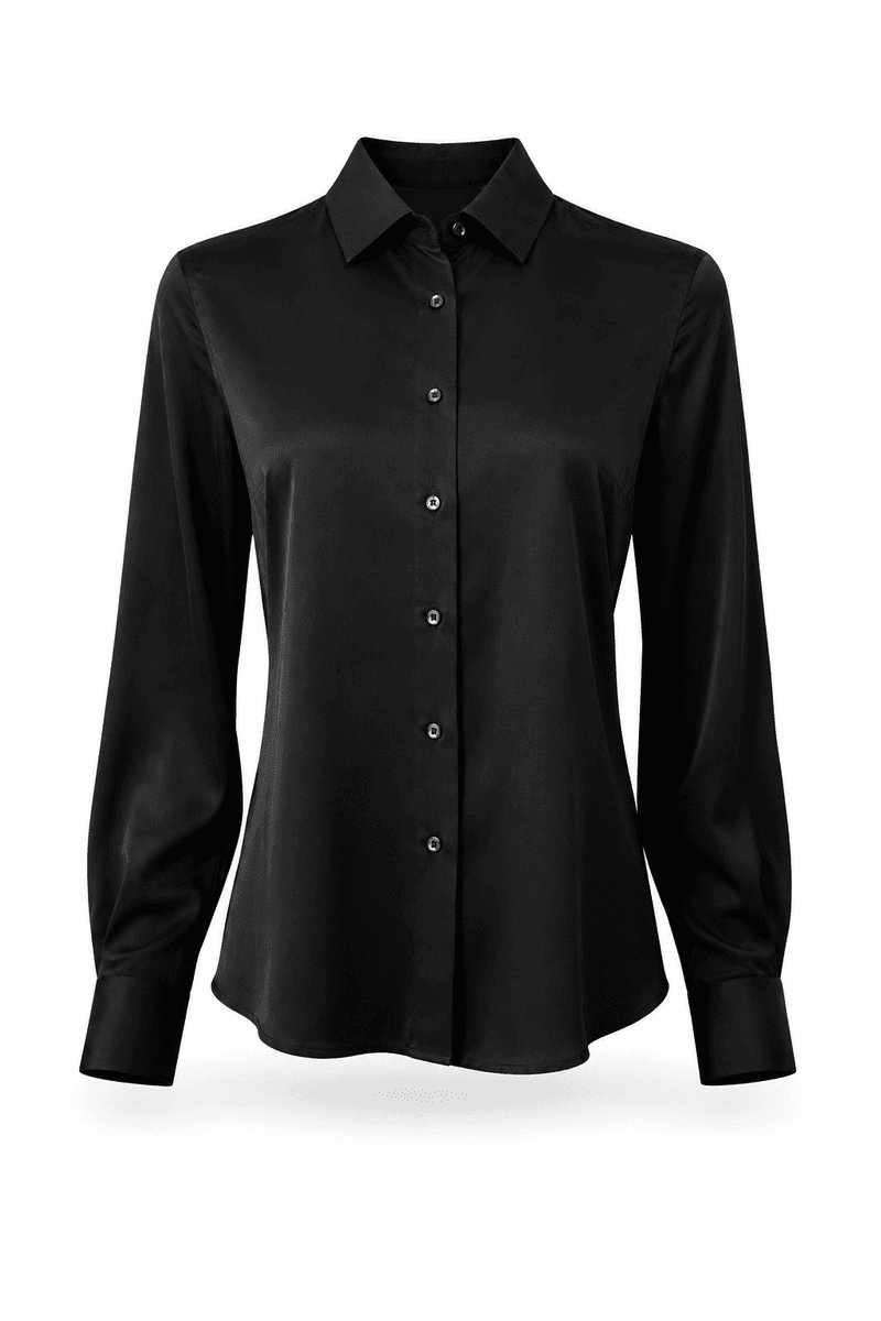 Amuse Silkebluse Classic BlackAW25