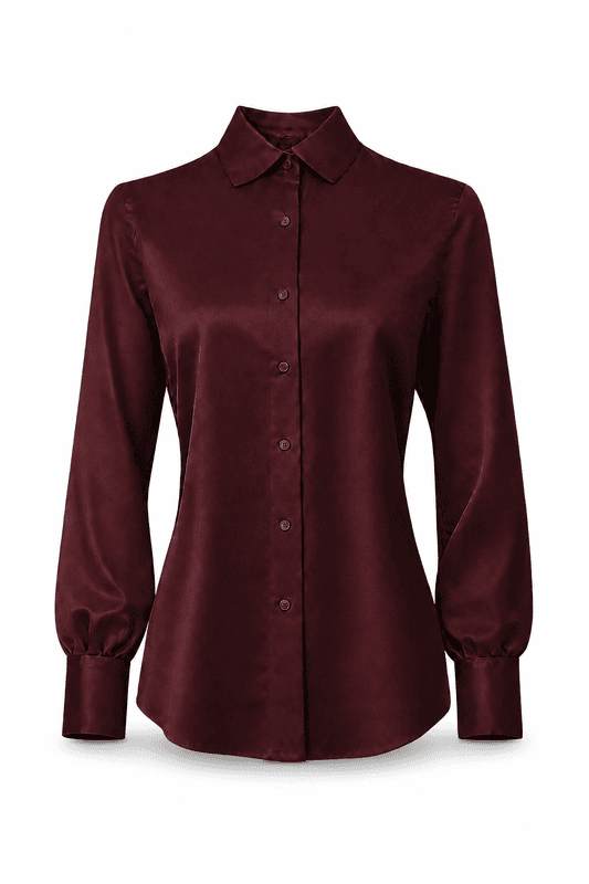 Amuse Silkebluse Classic 959BurgundyPF26