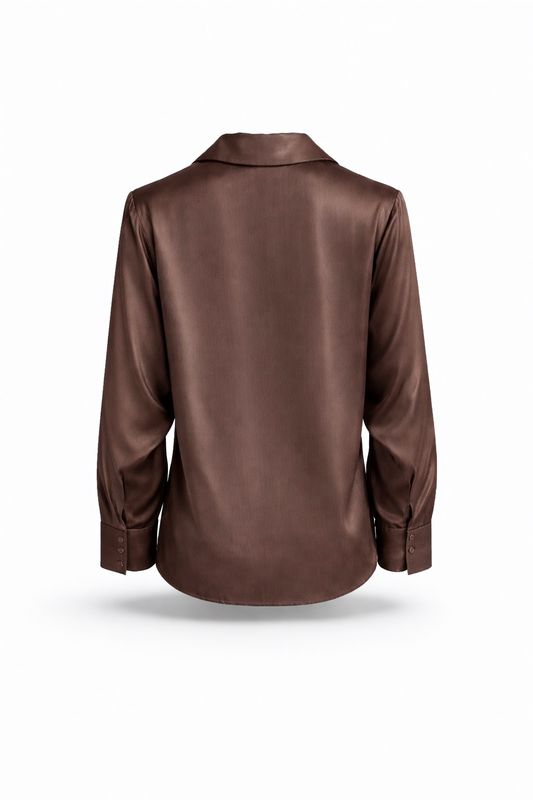 Amuse Silkebluse Anita 110BrownAW25