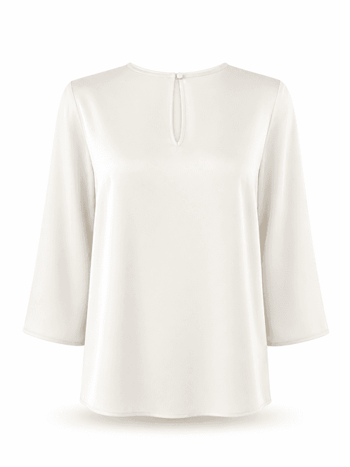 Hovedbilde Amuse Silkebluse Nanna Offwhite