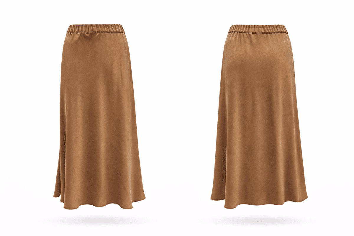 Amuse Silkeskjørt Margit 905CaramelSS26