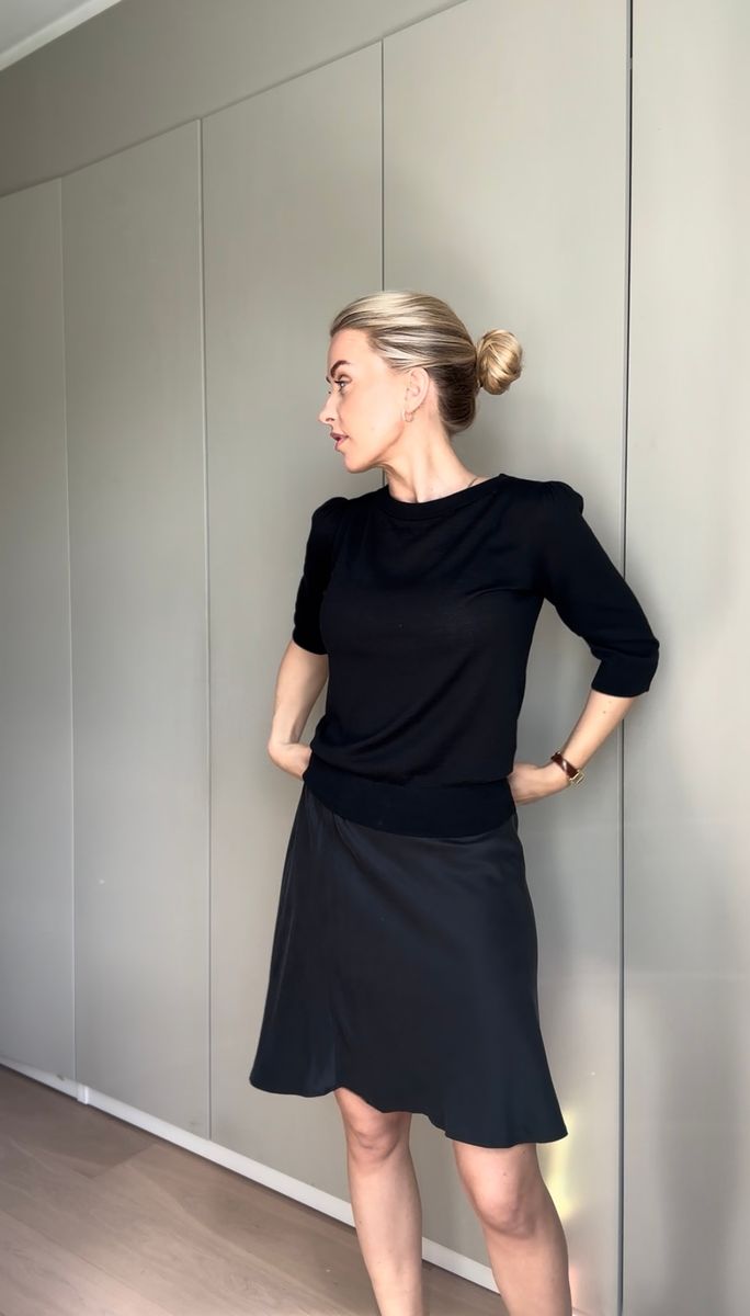 Amuse Evening Sweater 998Black SS26-2